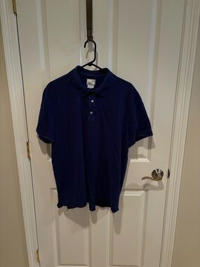 Lacoste Distressed Navy Blue Polo Shirt
